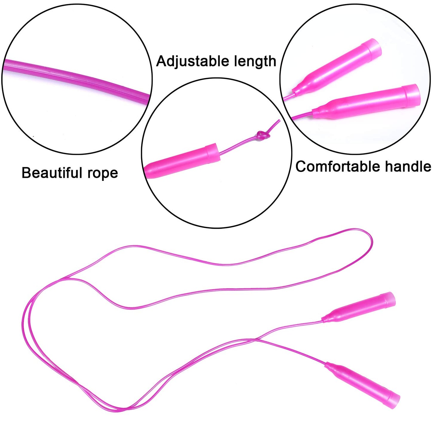 Aneco 10 Pack Kids Jump Rope Set Colorful Outdoor Jump Ropes 7.3 Feet Jumping Ropes Great Birthday Party Sports Activities Favors Gift