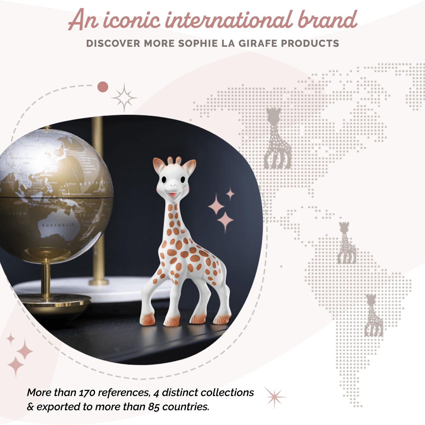 Sophie la girafe Teething Toy - Fresh Touch Natural Rubber, 1 Count, Easy to Clean, Model 101-23, Awaken All 5 Senses