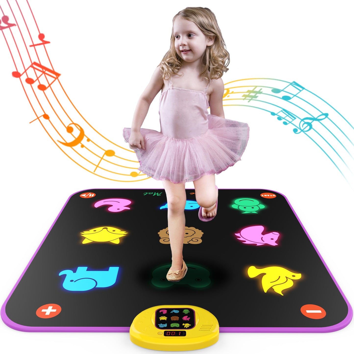 Dance Mat Toys For 5-12 Year Old Kids, Princess Dance Pad Game With 5 Gaming Modes, Dance Toys With Led Lights, Ideas Birthday G