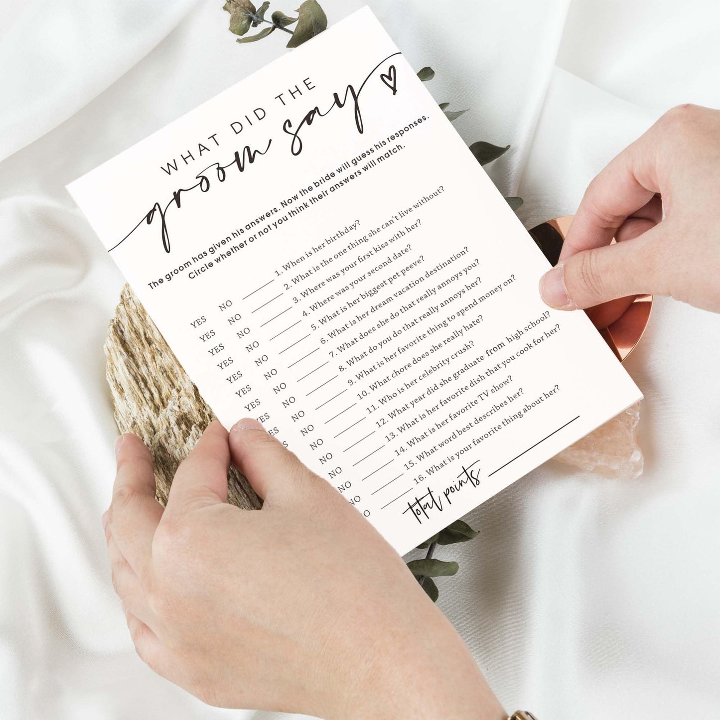 Wedding Shower Games Cards, What Did The Groom Say, Bridal Shower Games 25 Guests, Engagement Party Wedding Games For Guests, Mi
