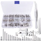 Allinrc 286Pcs Rc Screw Kit M2.5 M3 M4 Hex Screws Washers Lock Nuts Body Clips Wheel Pins Cross Wrench Hardware Fastener For 1/1