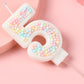 EAKE Number 5 Candle 3D Macaron Glitter 5 Candle for Cake Girl Women Sweet Theme 5th Birthday Wedding Anniversary Party Cake Dec