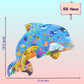 Puzzles For Kids Ages 4-6,8-10 And Adults 108 Pieces Dolphin Shaped Jigsaw Puzzle Educational Toys Gift For Boys Girls Birthday Valentine'S Day Easter Party Favors (Dolphin)