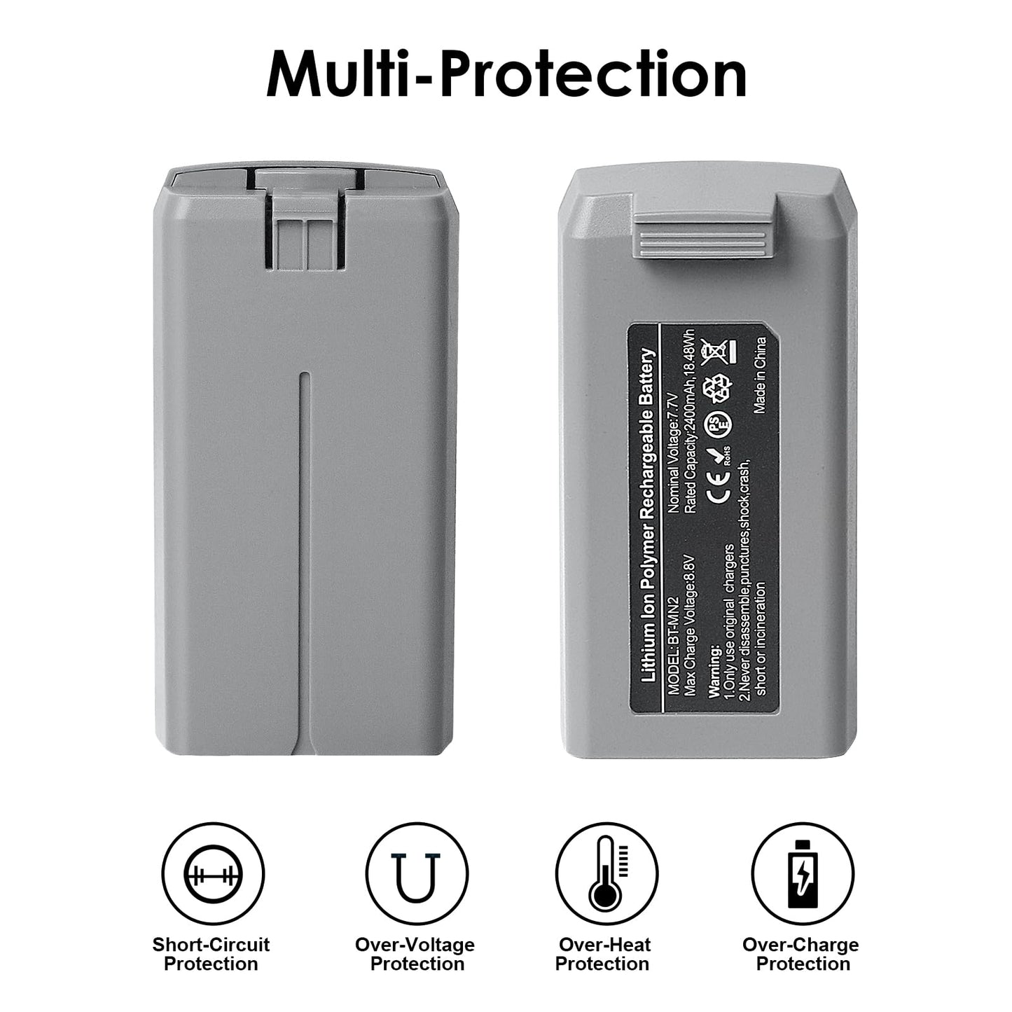 Kuwata Replacement For Dji Mini 4K/Mini 2 Battery, 2400Mah Intelligent Flight Battery, Compatible With Dji Mini 4K, Mini 2 Se, M