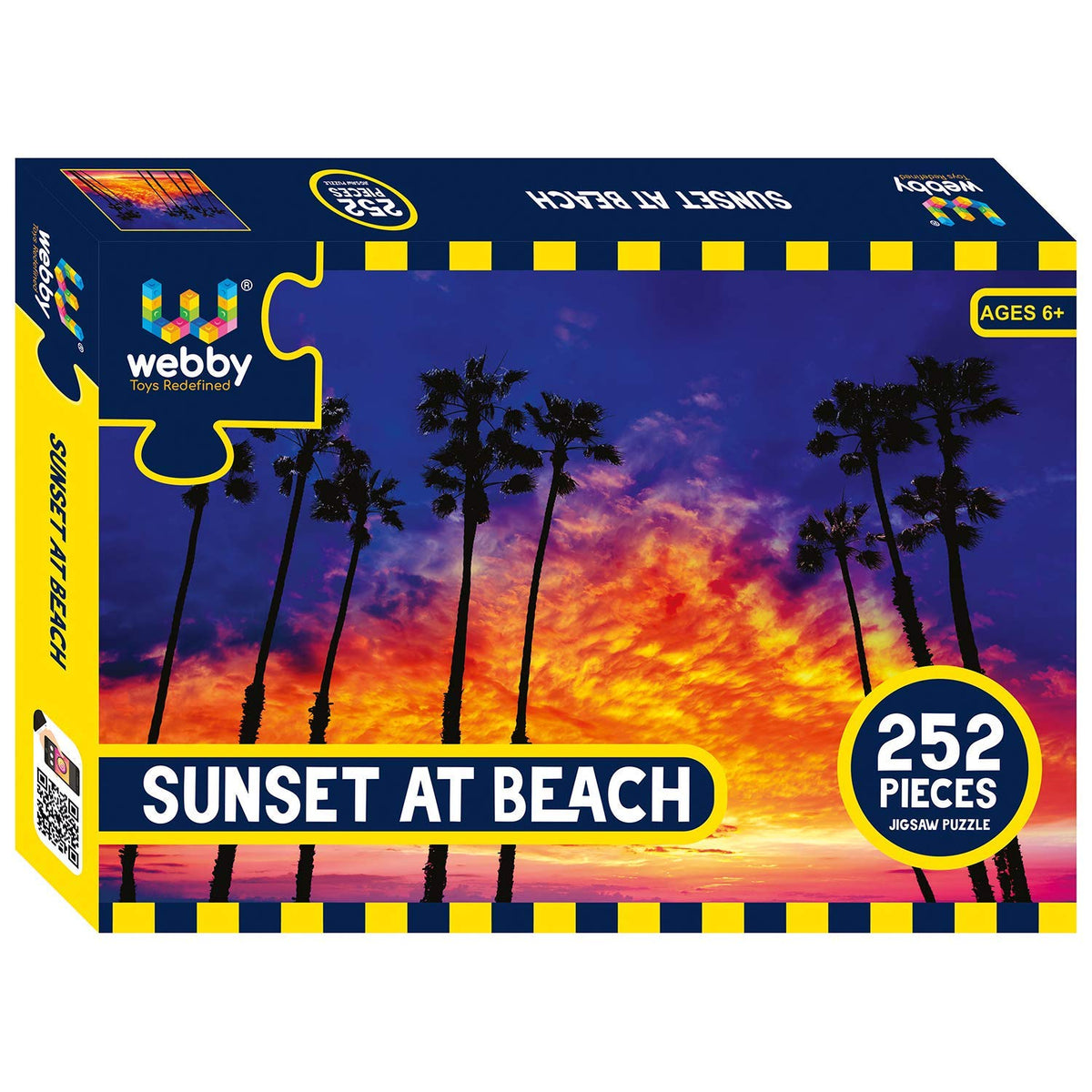 Webby Kid Sunset at Beach Jigsaw Puzzle, 252 Pieces
