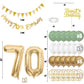 70Th Birthday Decorations For Men Women, Sage Green White Gold Birthday Balloons With Happy 70Th Birthday Banner 70Th Birthday C