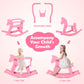 Belleur Wooden Rocking Horse For Toddler 1-3 Year Old, Baby Wood Ride-On Toys With Removable Fence For Indoor & Outdoor Activiti