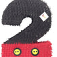 Apinata4U Black & Red Number Two Pinata With Yellow Buttons, Second Themed Birthday Party Supplies And Decorations, Anniversary Celebrations Pinata, Kids Second Birthday Gift, 20 X 16 X 4 Inches