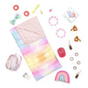 Glitter Girls Sleepover Party Set – Tie-Dye Sleeping Bag, Rainbow Pillow & Pizza Play Food – Doll Accessories for Kids 3+ Years
