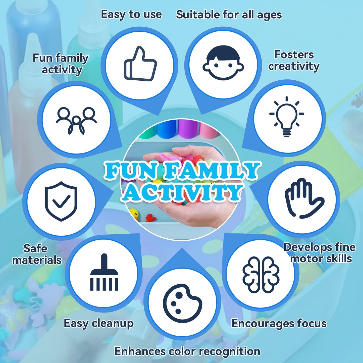 Yichushisu Aqua Fairy Water Gel Refill Kit For Kids-Magic Water Elf Toy-Water Pets Diy Squishy Maker Kit-Craft Kits For Kids-Bir