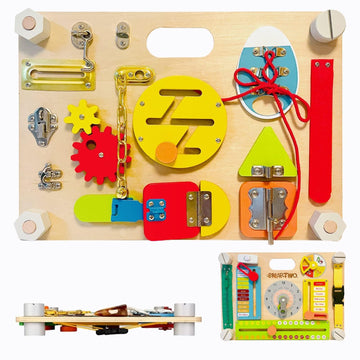 Smartwo Double-Sided Montessori Busy Board For Toddlers 2-4, Train Ages 1-3 Babies Fine Motor Skills, Toddler Boy Toy Of Sensory