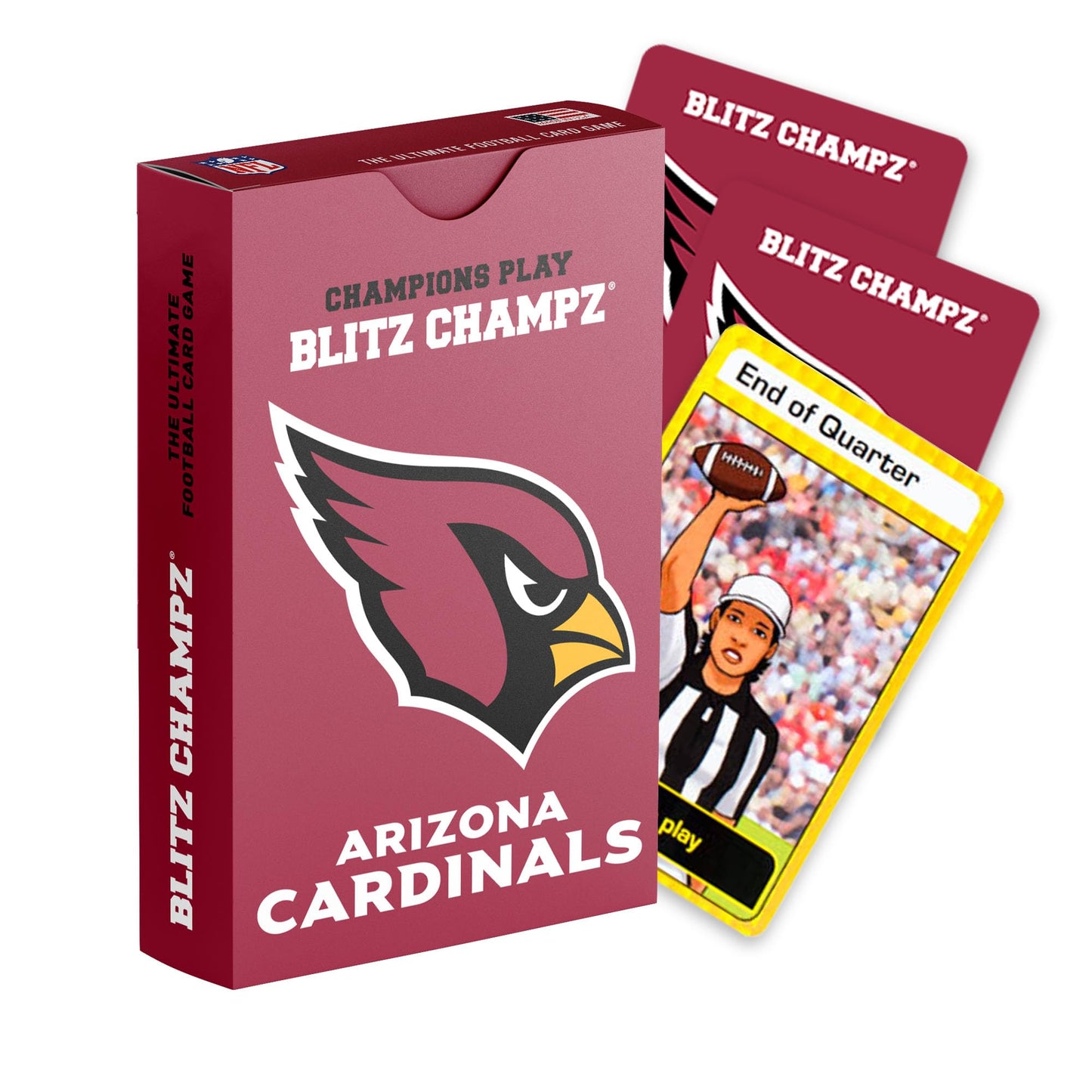 Blitz Champz Arizona Cardinals - Official NFL Playing Cards & Cardinals Gifts for Men & Women, Fun Travel Card Games for Adults 