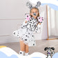 COSPELEY 101 Dalmatian Costume for Kids, Girls Shirt Outfit Ears Headband Socks Accessories for 101st Day Of School (Middle(8-10