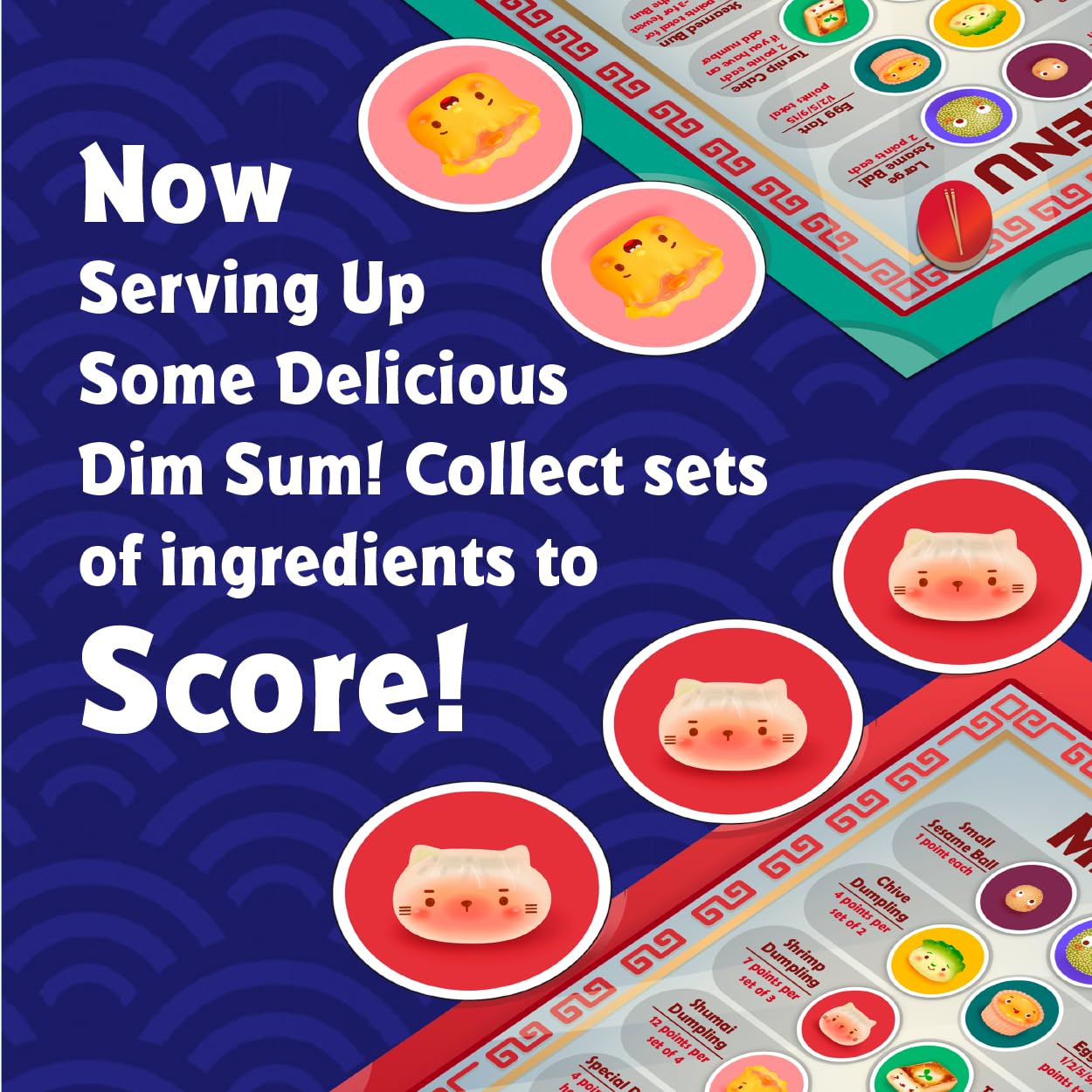 Gamewright Sushi Go! Board Game - Spin Some for Dim Sum - Multi-colored - Model 430 - Cardstock Material