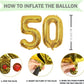 50Th Black Gold Birthday Party Decoration Sets 40 Inch Gold Giant Number Balloons With Birthday Banner Black Gold Balloon Arch G