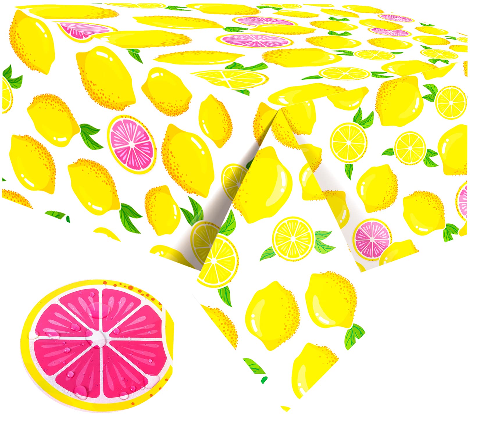 Lemon Tablecloth 108x54 Lemon Party Decoration Disposable Summer lemonade tablecloth lemonade stand Table Cover for Summer Lemon