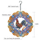 2 Pack Rooster Metal Wind Spinners - Chicken Gifts For Women Mom Grandma Wife, Hanging Wind Spinner For Outdoor & Indoor Decorat