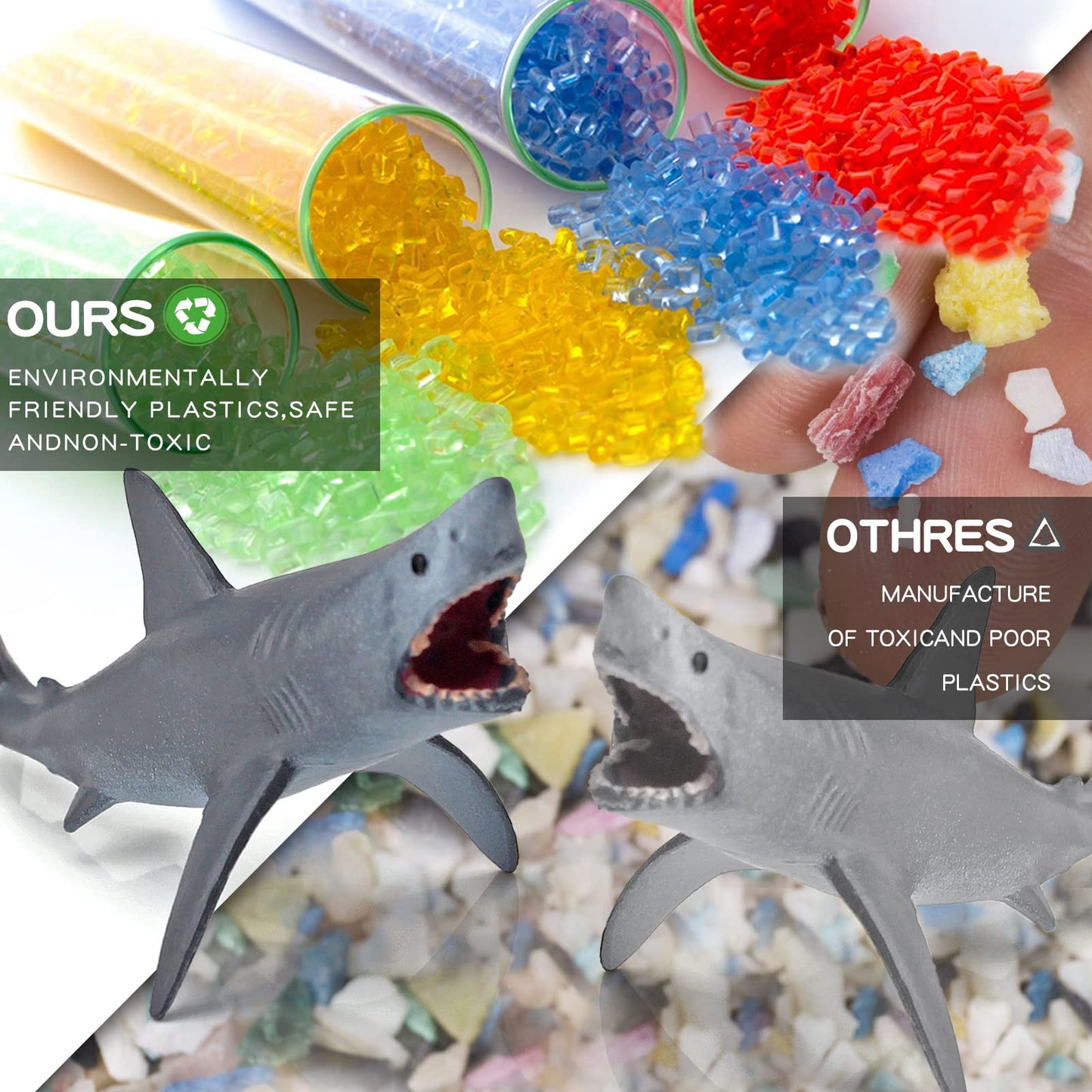 Lc Joycre Arctic Animals Mini Sea Creatures Toys Set - 22Pcs Figurines For Toddlers - Sharks, Sea Turtle & More - Bulk Kids Birt