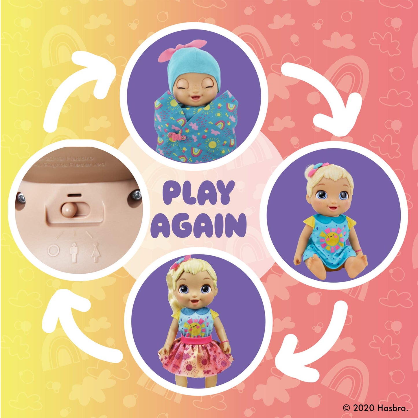 Baby Alive Baby Grows Up Happy Doll - Medium Size, Plastic, Happy Hope Color, Model E8199