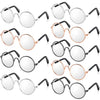 9 Pairs Doll Glasses Metal Wire Rim Clear Lens Eyewear Fabric Doll Dress Up Eyeglasses Mini Dolls Costume Accessories For 18 Inch And Other Item Dolls (6 Pcs 3.14 Inch, Fit For 18 Inch Doll)