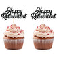 Svm Craft Happy Retirement Cupcake Toppers Retirement Food Picks Glitter Retired Cupcake Picks Retirement Theme Party Cake Decor