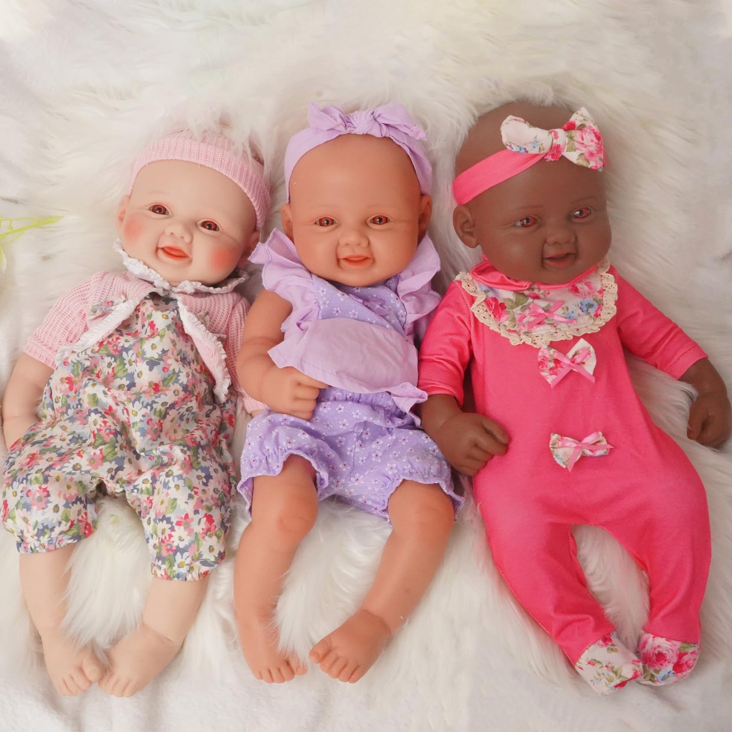 YaLuoQian Silicone Reborn Baby Dolls 1:1 Silicone Smile Doll Realistic Reborn Baby Dolls