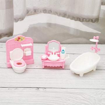 Onest 32 Pieces Dollhouse Furniture Set Mini House Accessories With Bedroom Living Room Bathroom Kitchen Miniature 1:12 Furniture Accessories Model For Kids