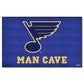 FANMATS 14488 St. Louis Blues Man Cave Tailgater Rug - 5ft. x 6ft. Sports Fan Area Rug, Home Decor Rug and Tailgating Mat