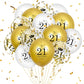 21St Birthday Balloons 15Pcs White Gold Happy 21St Birthday Latex Balloons Confetti Balloons White Gold 21St Anniversary Birthday Party Decoration Balloons For Boys Girls 21St Birthday Supplies12 Inch
