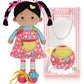 LeyaDoll Personalized Learning Sensory Soft Baby Doll, Montessori Toys for 2-Year-Old Boys Christmas, Birthday Gifts, Plush Doll