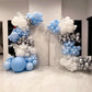 Nisocy Silver Metallic Latex Balloon Arch Garland Kit, 102Pcs 18In 12In 10In 5In For Festival Picnic, Engagement, Wedding, Birth