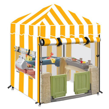 Hmock Kids Playhouse Cover - Suitable For Step 2 & Other Brands - Outdoor Playset Cover (Yellow)