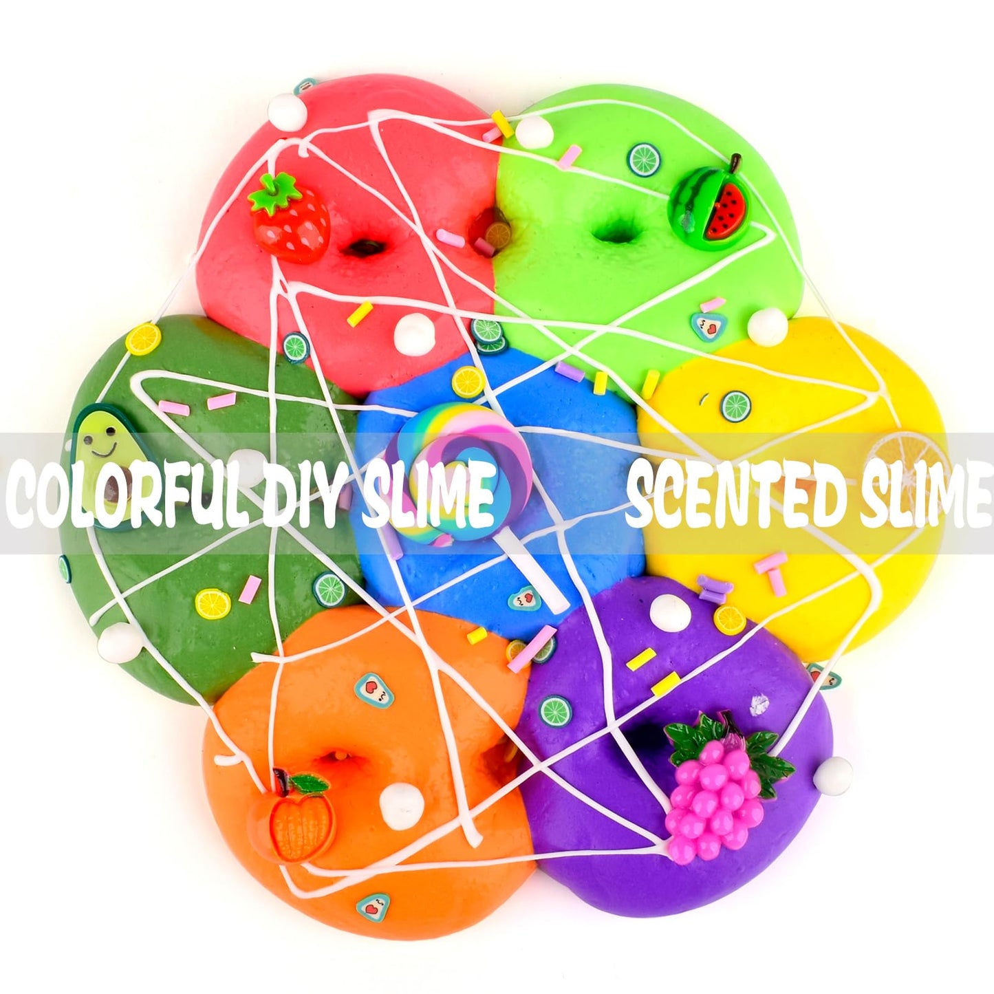 7 Pack Butter Slime Kit for Girls Rainbow Slime Kits  Non-Sticky and Soft Slime for Boys  Scented Slime Party Favors  Birthday Gift  Stress Relief Toy for Kids.