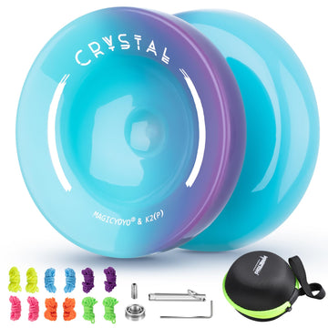 Yoyo Professional K2 Crystal Yo Yo, Responsive Yoyo For Kids Beginners, Dual Purpose Yoyo For Adults Advanced + Unresponsive Yo-