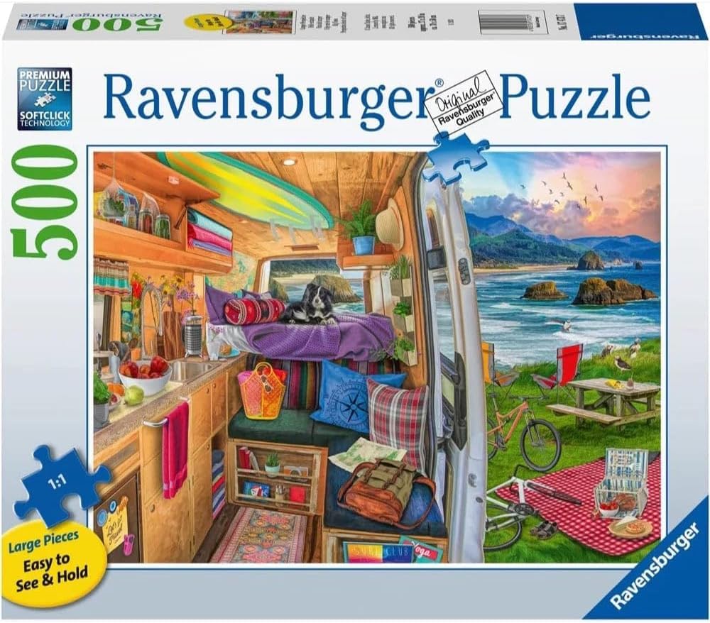 Ravensburger Rig Views - 500 Piece Large Format Jigsaw Puzzle | Unique Design With Softclick Technology | Ideal For Adults And Kids | Durable Pieces | Eco-Friendly Materials
