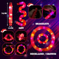 24 PCS Red Glow Sticks Party Favors for Kids, Christmas LED Light Up Necklaces Bracelets Accessories for Toddlers, Glow New Year