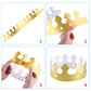 SIQUK Gold Paper Crowns - 27 Pieces Birthday Party Hats, 59-61cm, Paper Material, Model SB-18-028