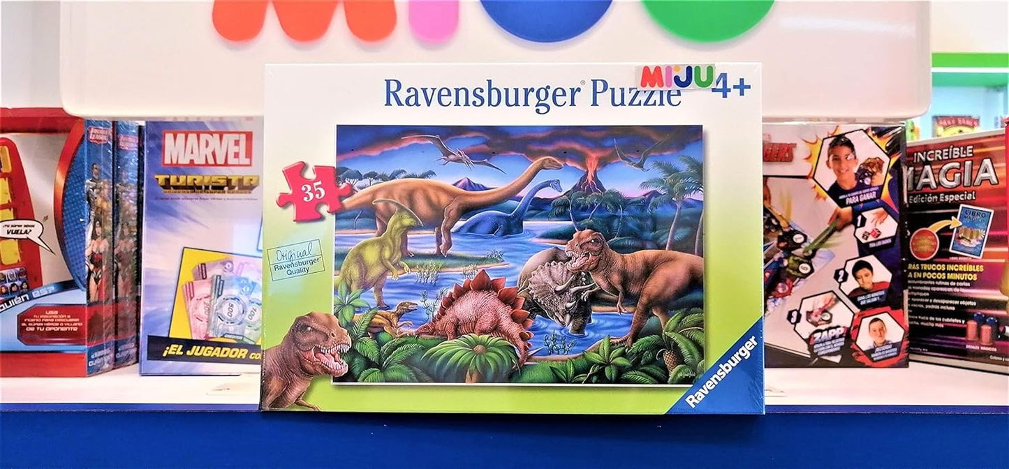 Ravensburger Dinosaur Playground - 35 Piece Jigsaw Puzzle For Kids – Every Piece Is Unique, Pieces Fit Together Perfectly