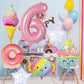 Donut 6Th Birthday Decorations,Sweet 6Th Birthday Party Decorations For 6Th Birthday Donuts Foil Balloons Sweet 6Th Donut Birthday Party Decorations Party Supplies Backdrops For Girls