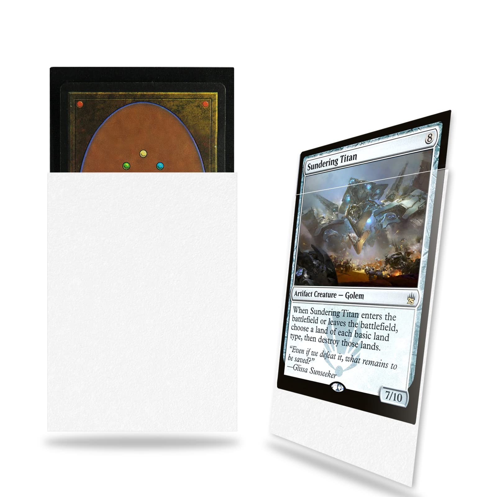 White Mtg Card Sleeves 200 Pack, Standard Card Sleeves Sturdy Mtg Sleeves Matte Back Finish, Perfect Shuffling - Protect All You