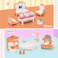 Hapgfs Doll House Mini Furniture 45 Pcs Dollhouse Furniture Set Accessories Pretend Play Bedroom Living Room Bathroom Kitchen Fo