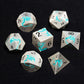 Blue Dragon Metal DND Dice Set,HNCCESG Cool D&D Dice Set of 7 Piece,Dungeons and Dragon Gift Dice, Role Playing Dice for D&D Tab