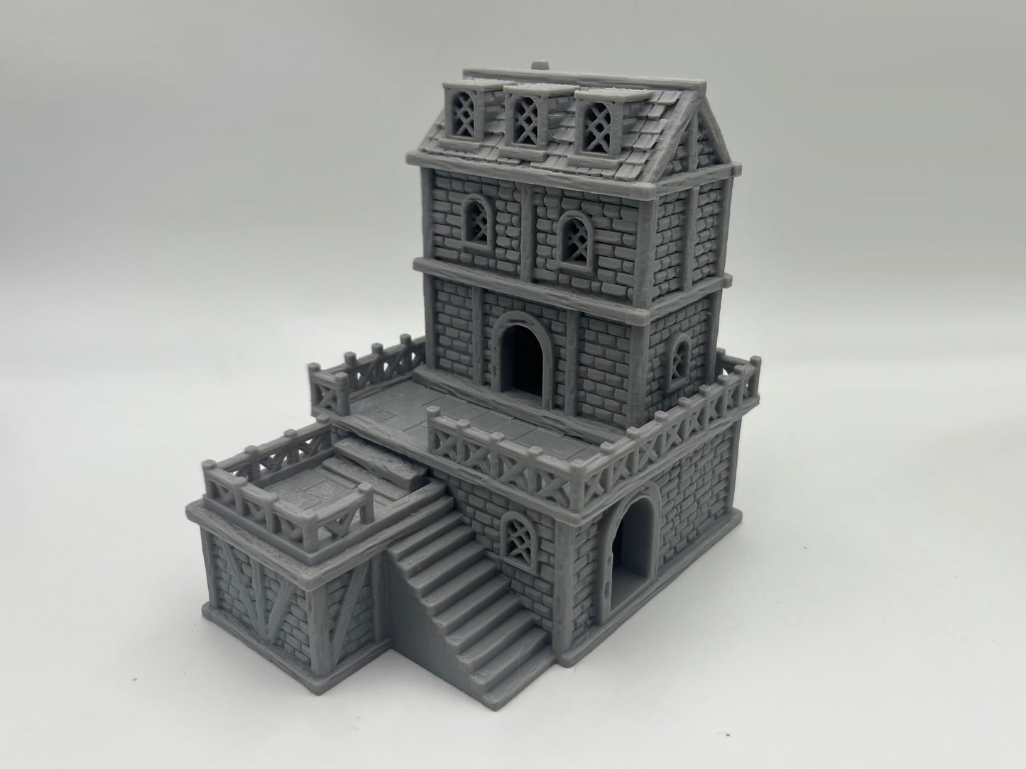 Paintable Tabletop Miniature Building Terrains Compatible with D&D and Alike RPG War Games - 18mm/28mm Scale Scenery with Mediev