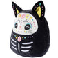 Squishmallows 12-Inch Zelina Day of The Dead Cat Plush Toy - Black Polyester Stuffed Animal for Kids, Girls & Boys