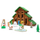 Sainsmart Jr. 214 Pcs Wooden Logs Cabin Set Ages 3, Building Log Gift For Boy/Girl, Creative Construction Engineering Educational Toy, Vacation Chalet