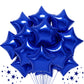 TONIFUL 30Pcs 18 Inch Navy Blue Star Shape Foil Balloons Big Dark Blue Stars Helium Mylar Ballons for Birthday Wedding Baby Show