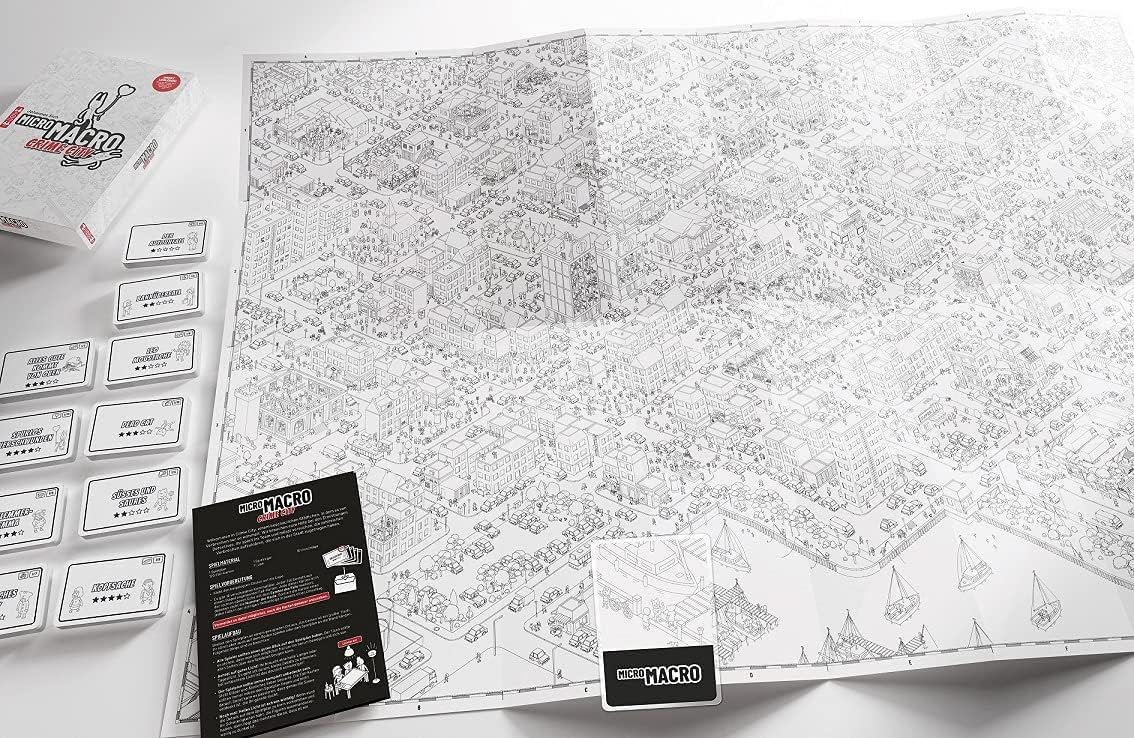 MicroMacro: Crime City - Board Game by Pegasus Spiele 1-4 Players - 15-45 Minutes of Gameplay - for Family Game Night - Kids and