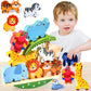 Atoylink Wooden Stacking Toys For Toddlers Cute Zoo Animals Stacking Blocks Balance Game Preschool Montessori Educational Toys For 2 3 4 5 Year Old Kids Boys Girls Gifts