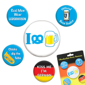 Beistle Oktoberfest Party Buttons