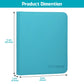 WITHYU Top Loader Binder 4 Pocket for 3x4 Rigid Cards  160 Pockets Collectible Card Album with 8 Toploaders  Trading Card Binder for TCG  MTG  Sports Cards (Aqua Blue)
